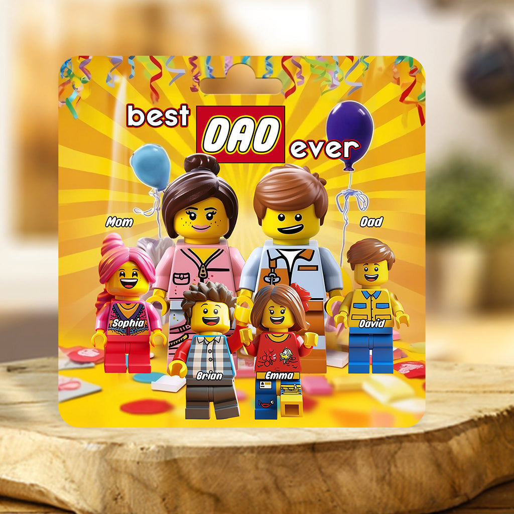 Family Minifigure - Personalized Father Custom Shaped Acrylic Plaque