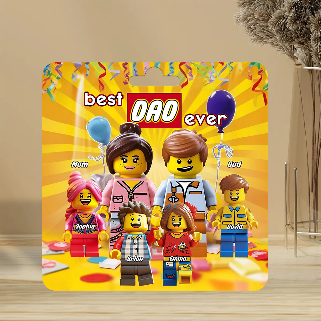 Family Minifigure - Personalized Father Custom Shaped Acrylic Plaque