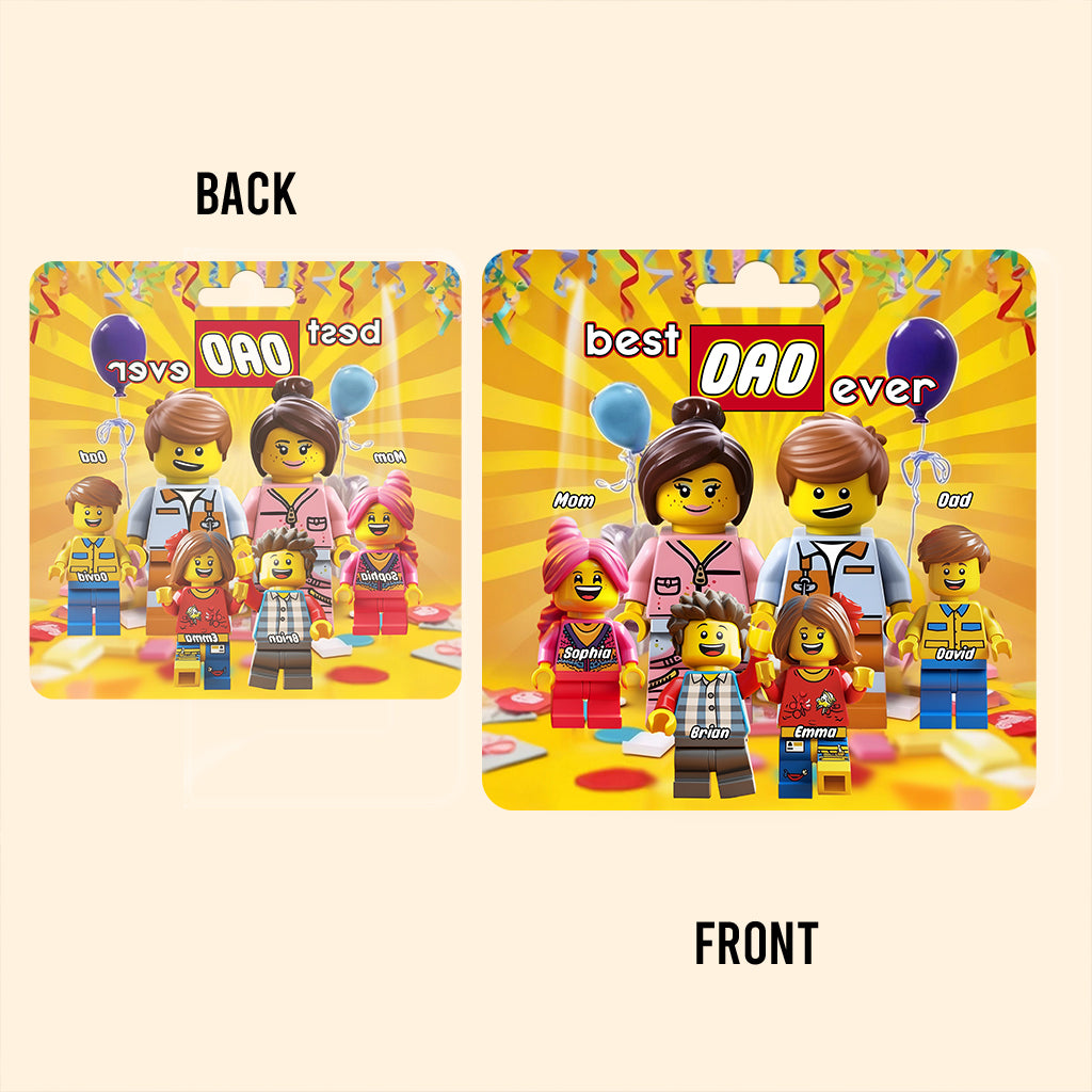 Family Minifigure - Personalized Father Custom Shaped Acrylic Plaque