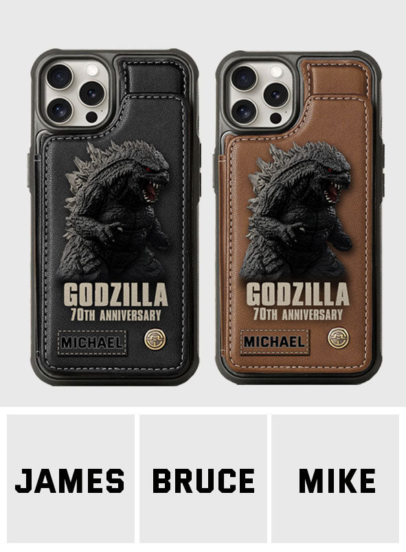 Monster 70th Anniversary Custom Name - Personalized Giant Monster Wallet Phone Case
