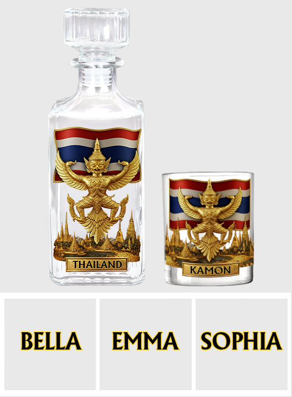 Proud Thailand - Personalized Expats Whiskey Decanter Set