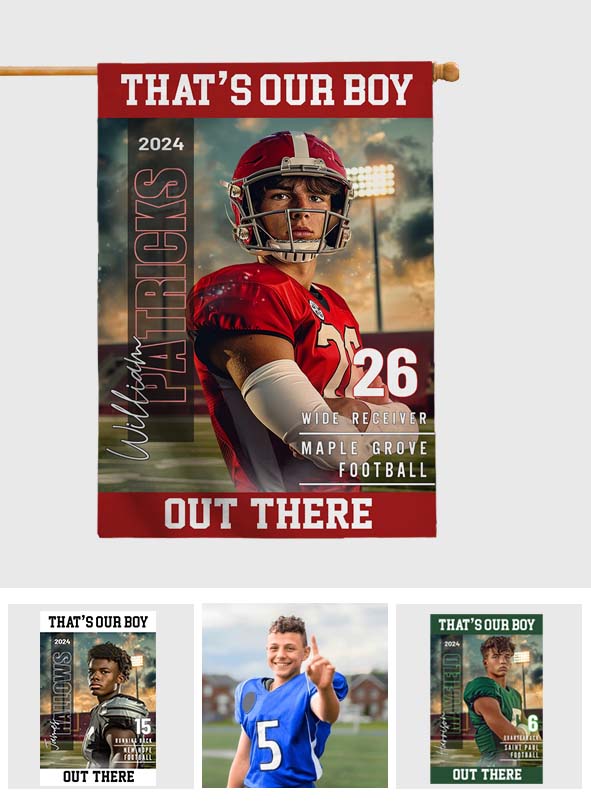 That's My Boy - Personalized Football House Flag