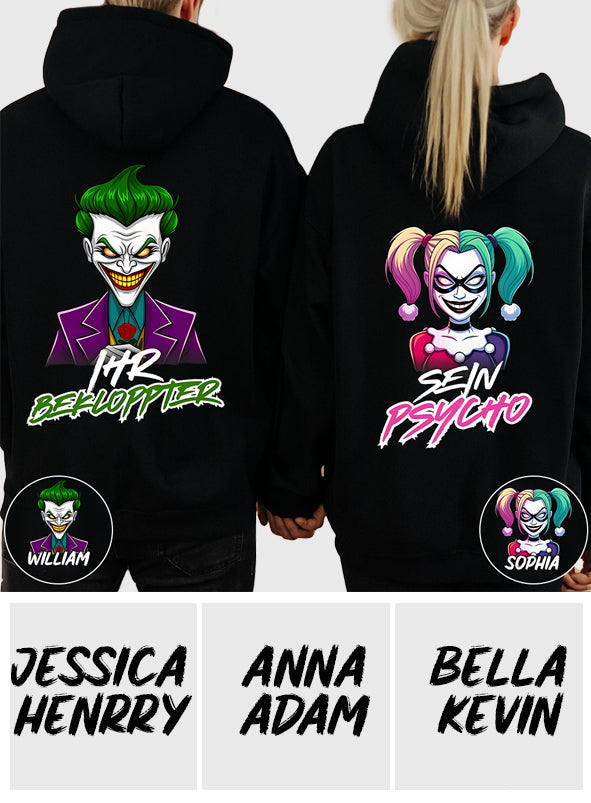 Bekloppter & Psycho - Kuschel - Personalized Couple T-shirt And Hoodie