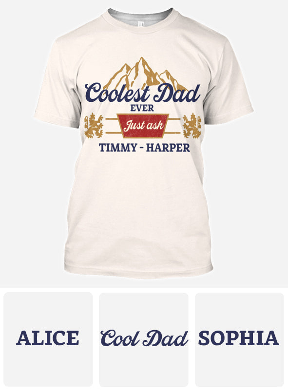 Coolest Dad Ever - Personalized Father All Over Shirt