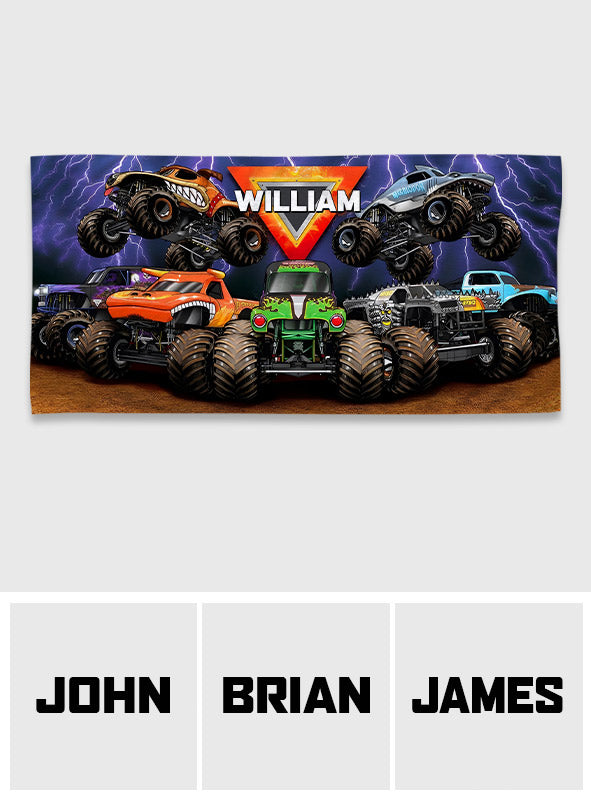 Cool Truck - Personalized Kid Quick-dry Beach Towel/ Bath Towel