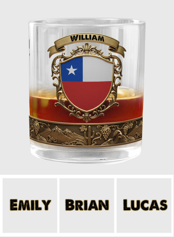 Flag of Chile - Personalized Expats Whiskey Glass