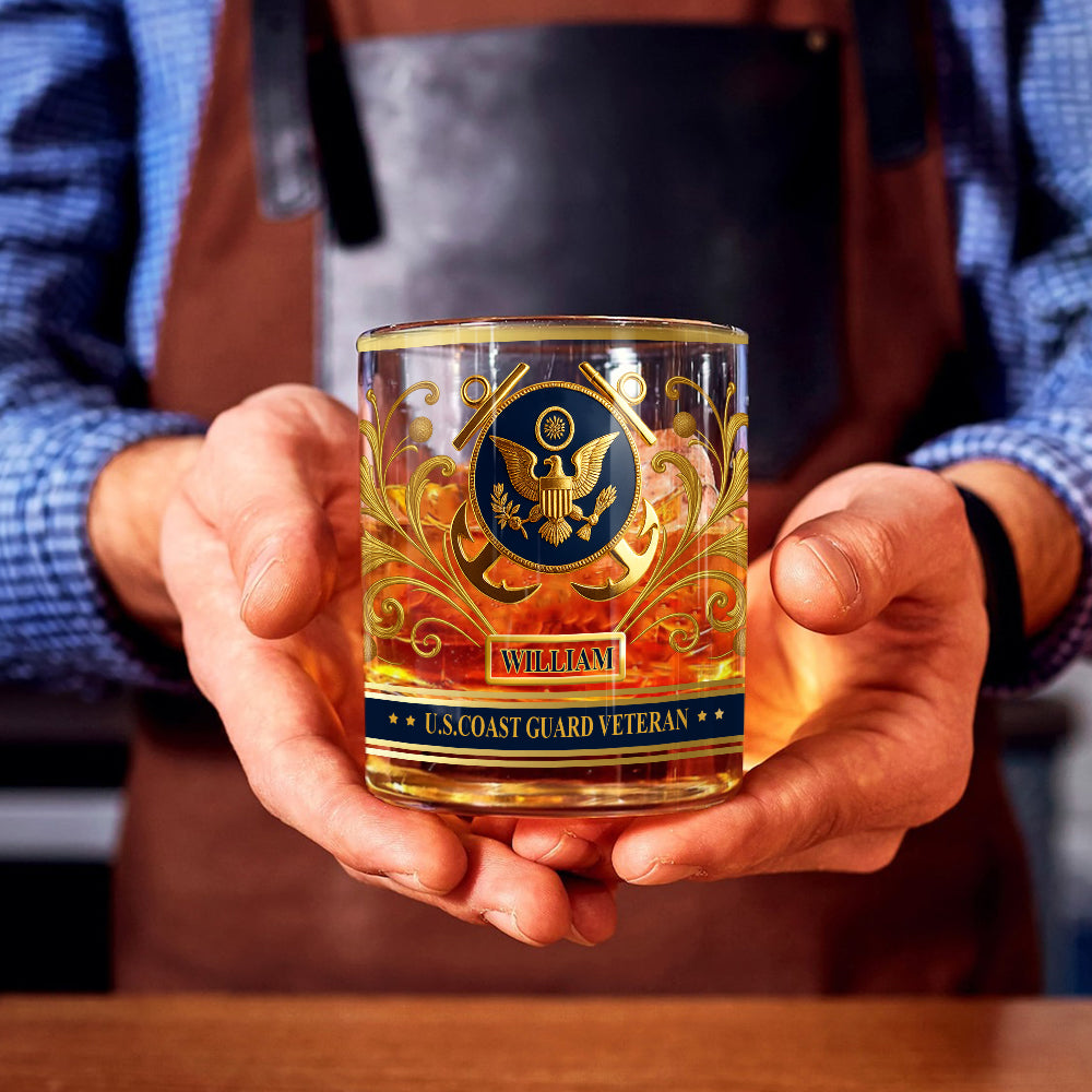 This We'll Defend - Personalized Veteran Whiskey Glass