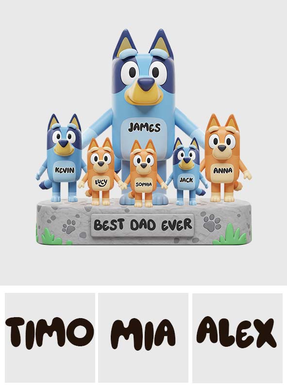 Best Dad Ever - Personalized Father Custom Shaped Acrylic Plaque