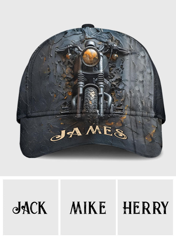 Never Underestimate An Old Man With A Motorcycle - Personalized Biker Classic Cap