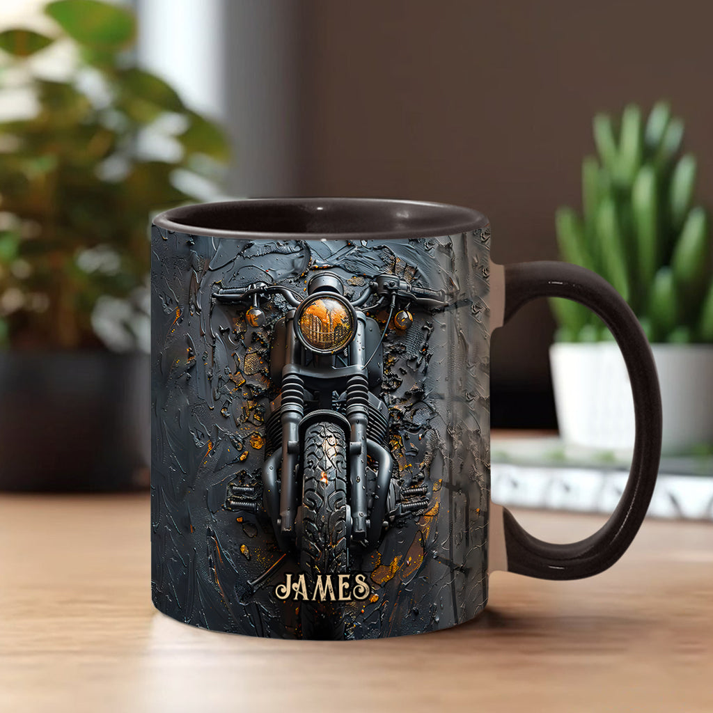 Never Underestimate An Old Man With A Motorcycle - Personalized Biker Accent Mug