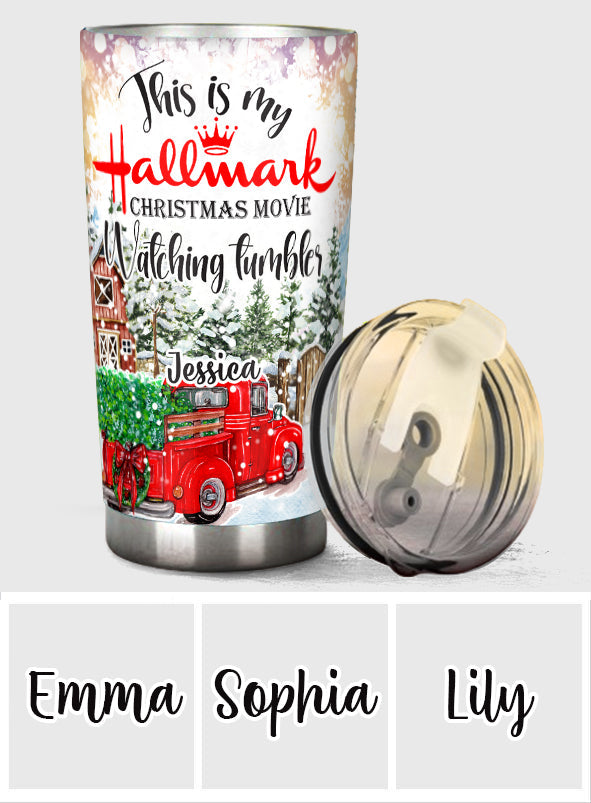Christmas Movie Watching - Personalized Tumbler