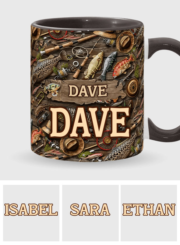 Love Fishing - Personalized Fishing Accent Mug
