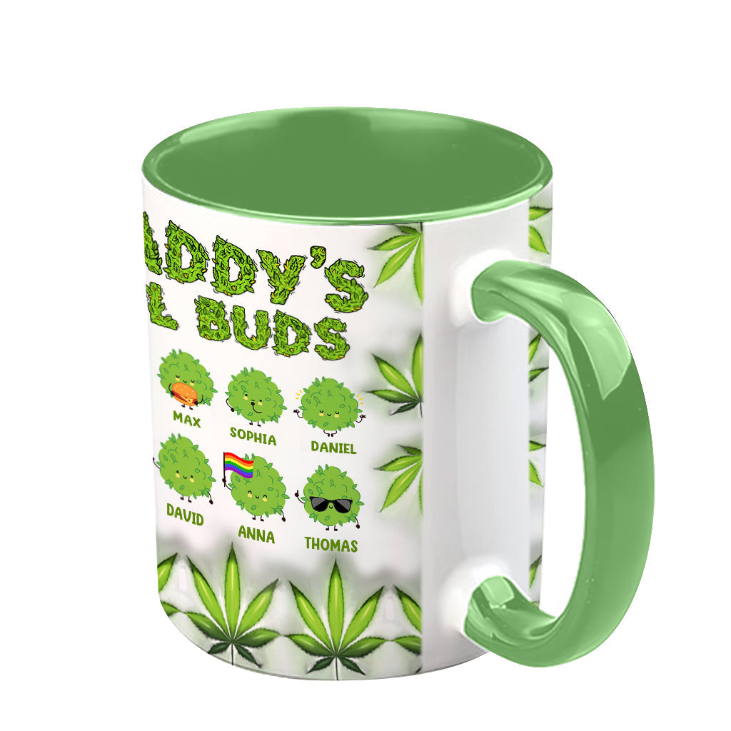 Daddy's Lil Buds World's Dopest Dad - Personalized Father Accent Mug