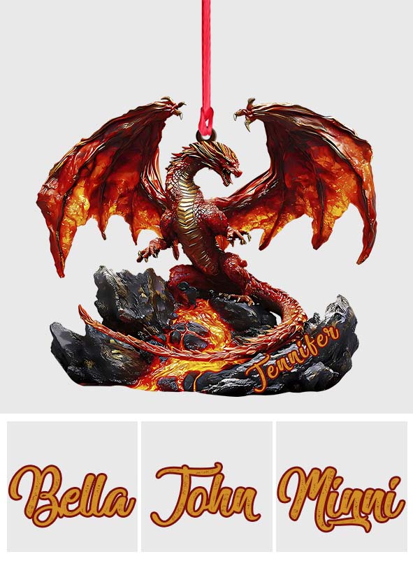Fire Dragon - Personalized Dragon Ornament