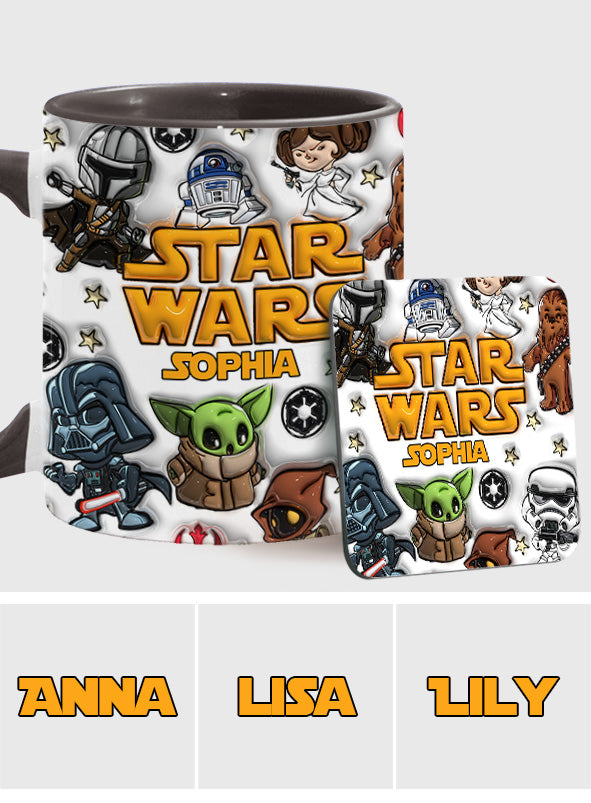 The Galaxy - Personalized The Force Accent Mug