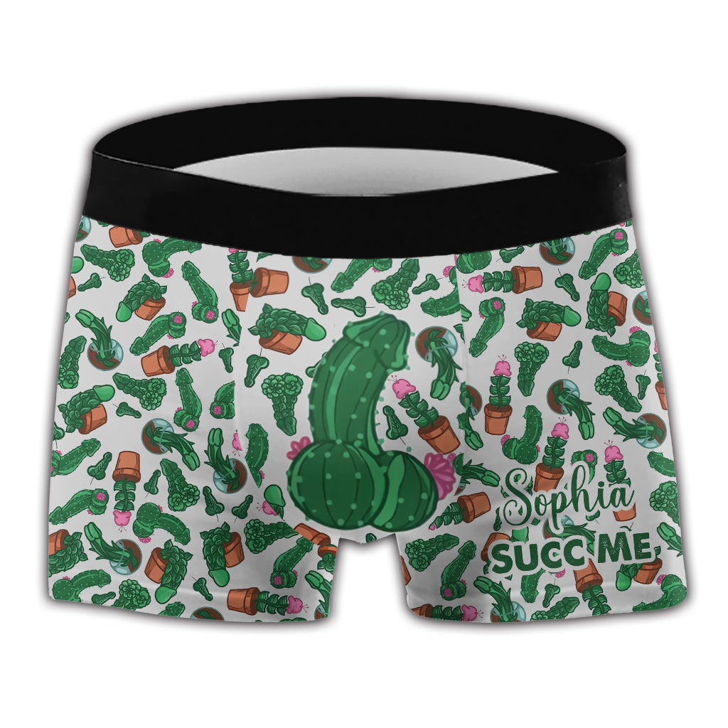 Naughty Cactus - Personalized Cactus Men Boxer Briefs