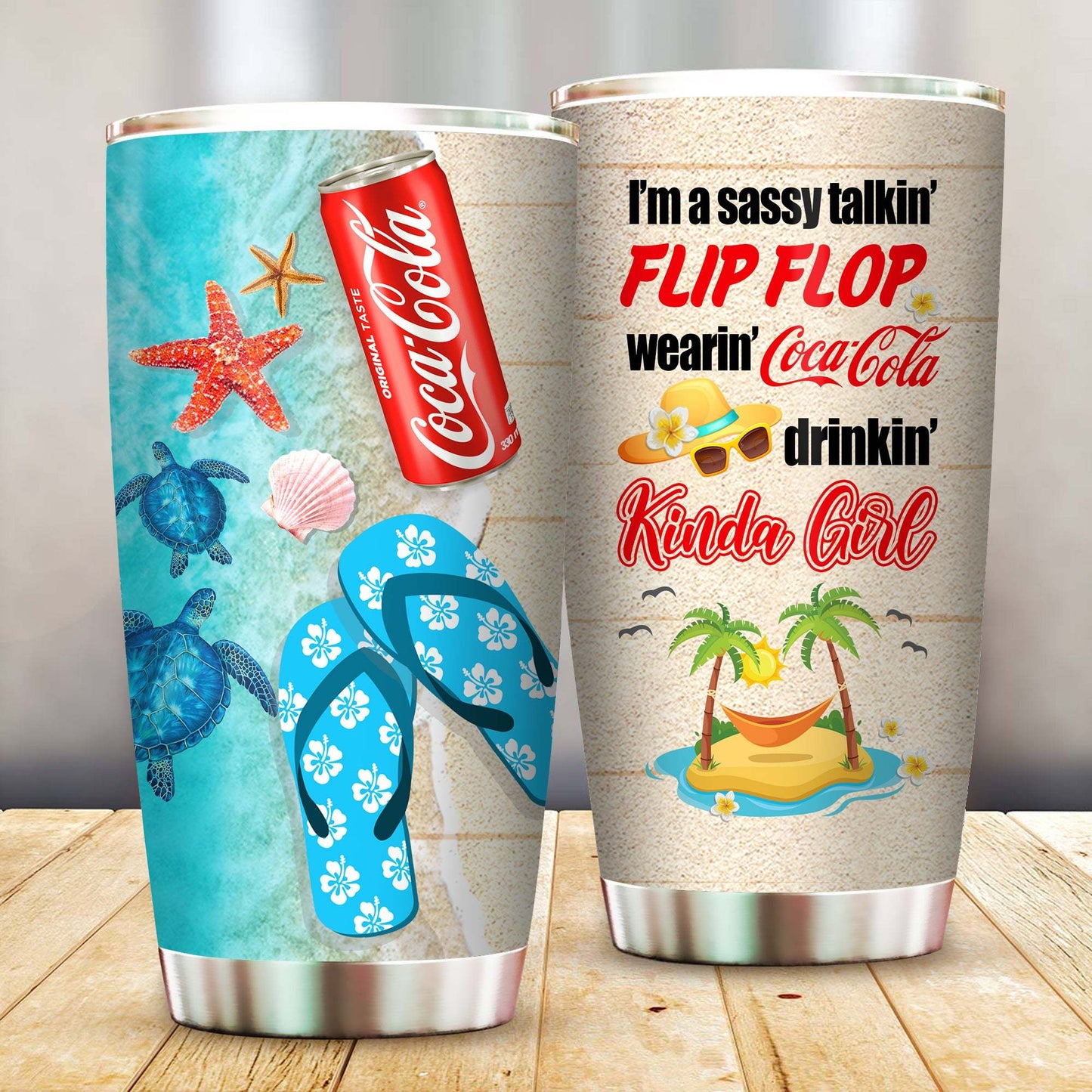 Flip Flop Kind Of Girl Carbonated Drink Tumbler