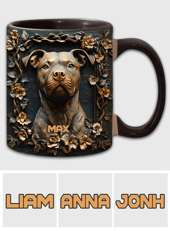 Strong Pitbull - Personalized Dog Accent Mug