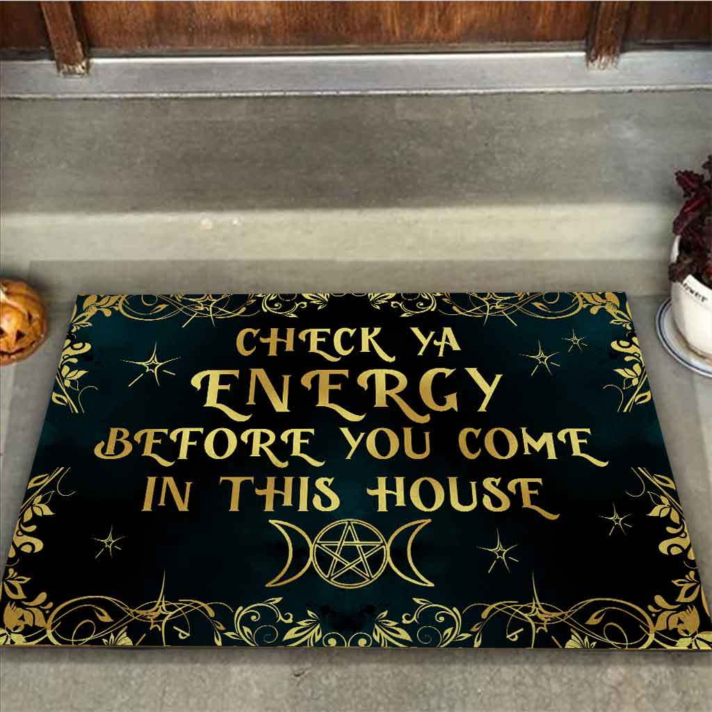 Check Ya Energy - Personalized Witch Doormat 1