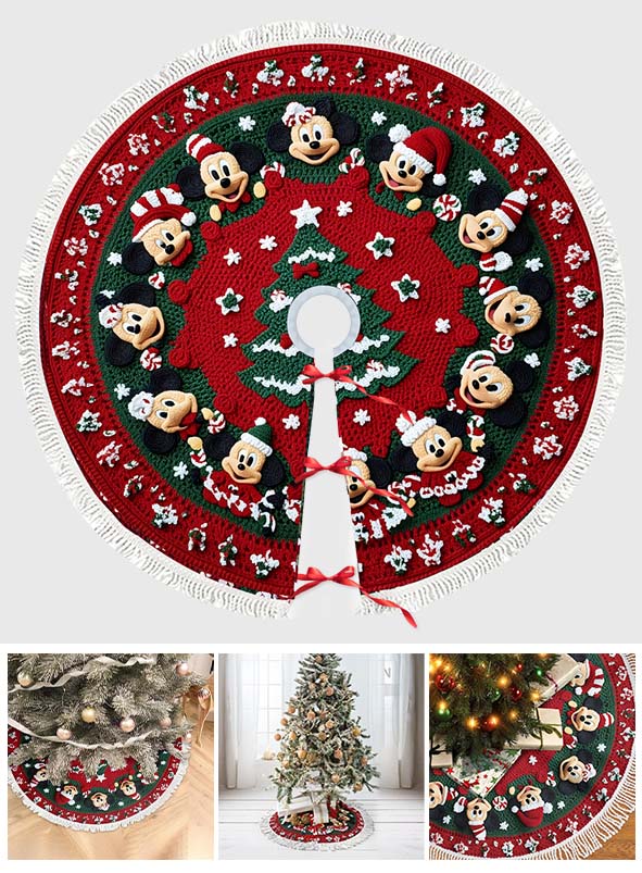 Merry Christmas - Mouse Tree Skirt