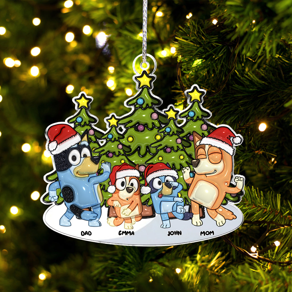 Merry Christmas - Personalized Family Custom Shaped Ornament