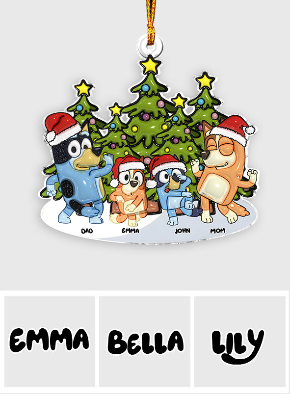 Merry Christmas - Personalized Family Custom Shaped Ornament