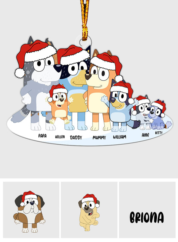 Merry Christmas - Personalized Family Custom Shaped Ornament