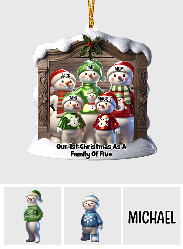 Our 1st Christmas As A Family - Personalized Family Ornament