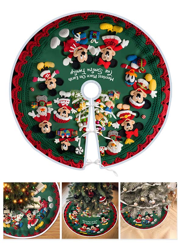 Merriest Place On Earth - Personalized Mouse Tree Skirt