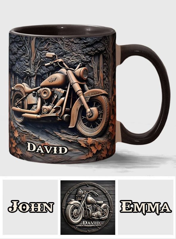Never Underestimate An Old Man With A Motorcycle - Personalized Biker Accent Mug