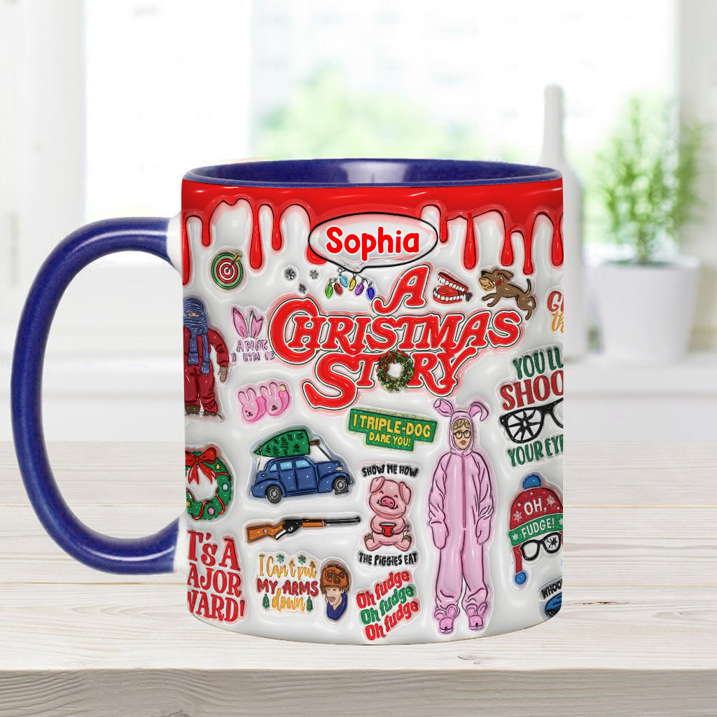 90s' Christmas Movie - Personalized Accent Mug
