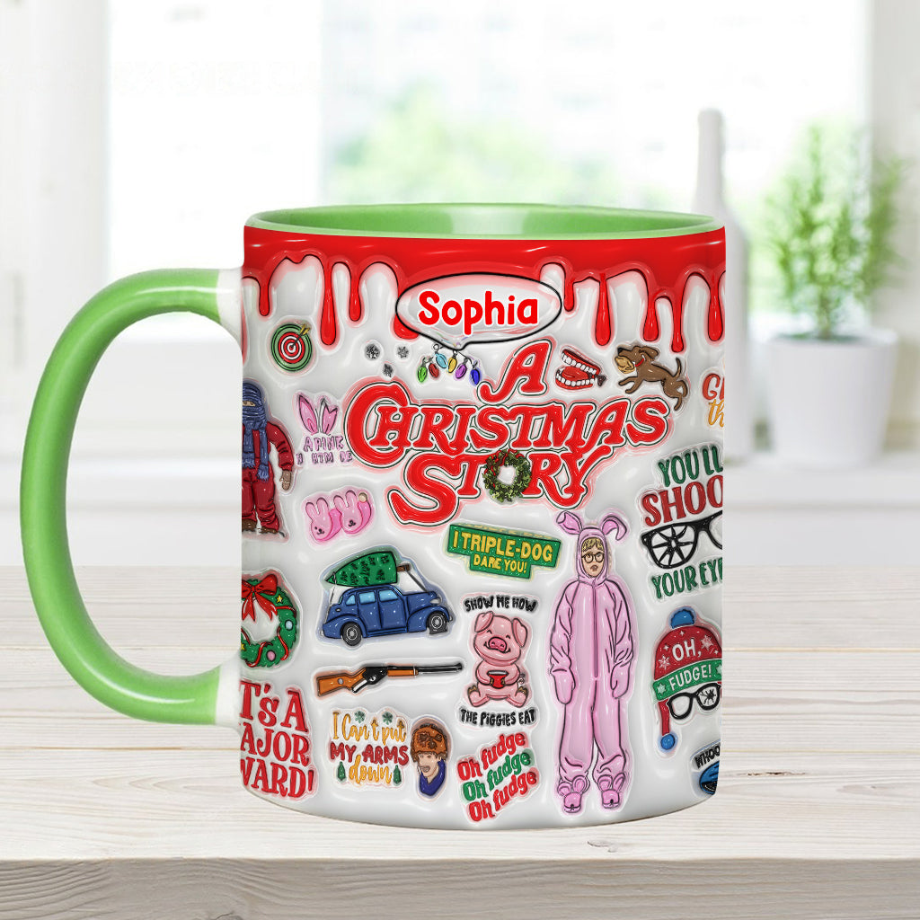 90s' Christmas Movie - Personalized Accent Mug