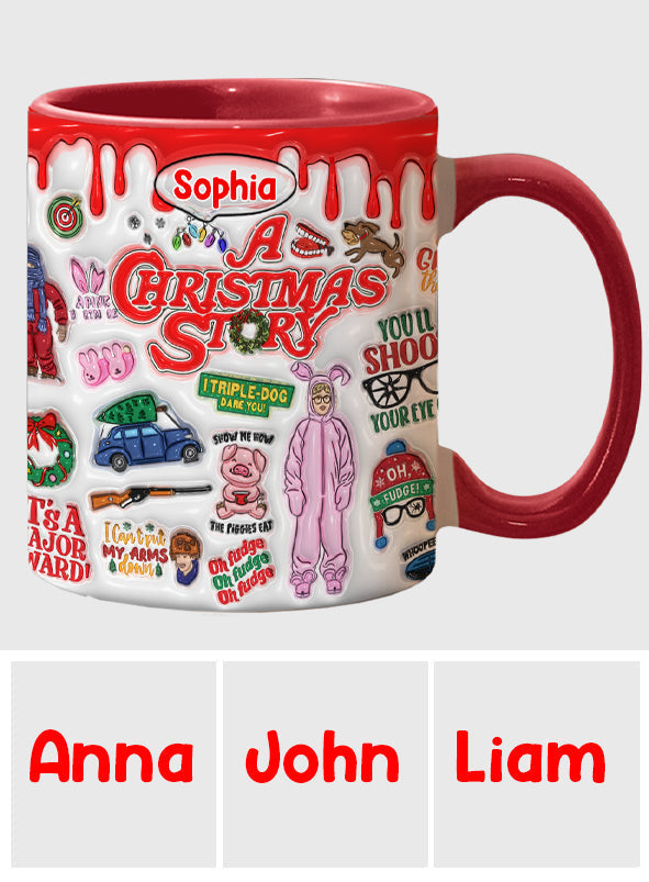 90s' Christmas Movie - Personalized Accent Mug