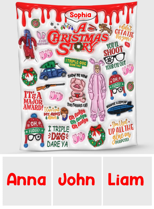 90s' Christmas Movie - Personalized Blanket