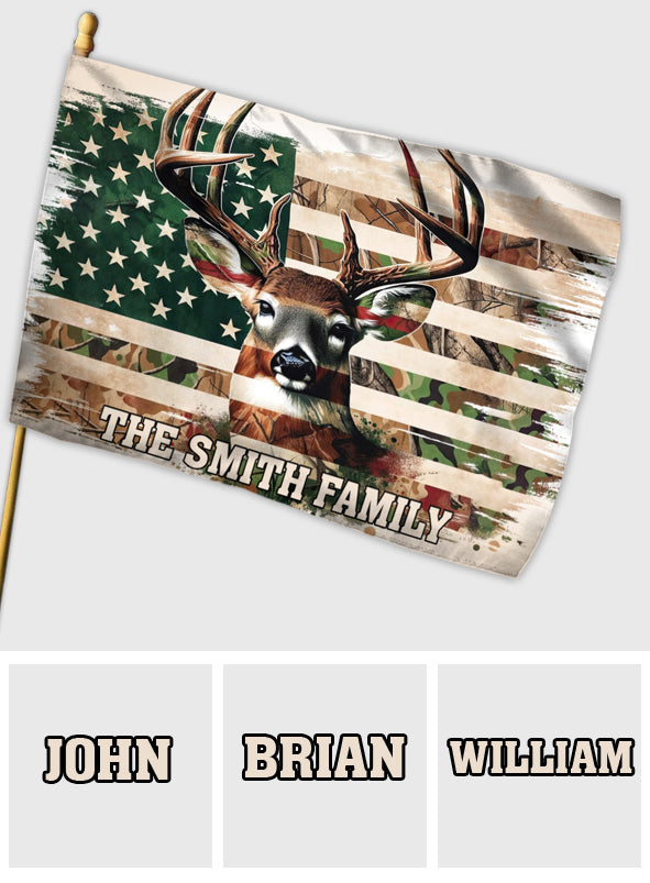 Hunting Family - Personalized Hunting House Flag
