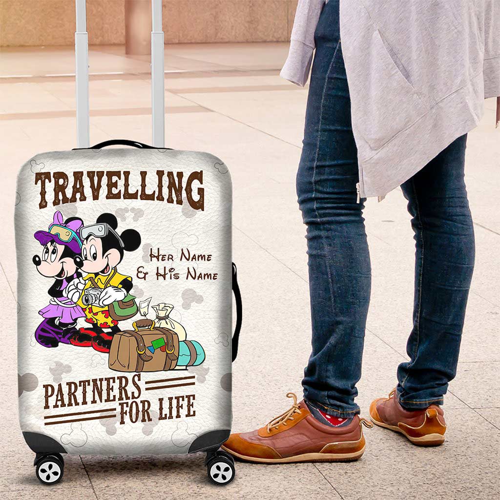 I'm Your No Returns Or Refunds - Personalized Mouse Luggage Cover With Leather Pattern Print