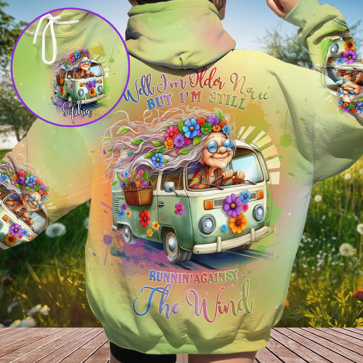 Running Against The Wind - Personalized Hippie All Over Shirt