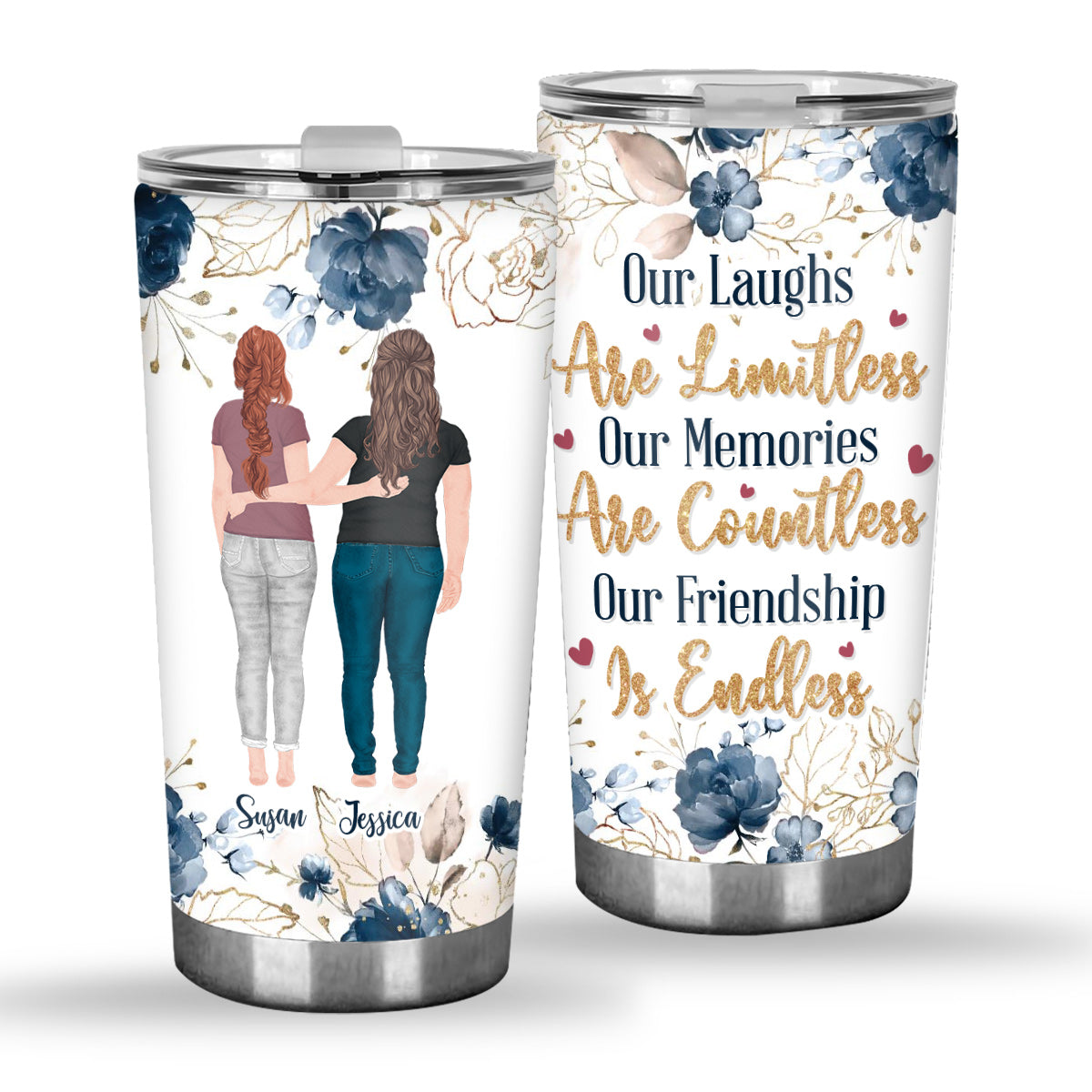 Our Laugh Are Limitless - Personalized Bestie Tumbler