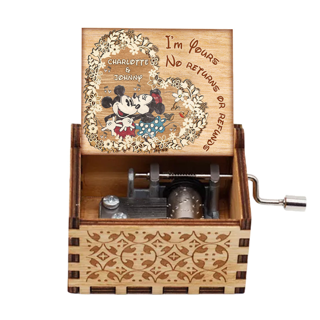 I’m Yours - Personalized Couple Mouse Hand Crank Music Box