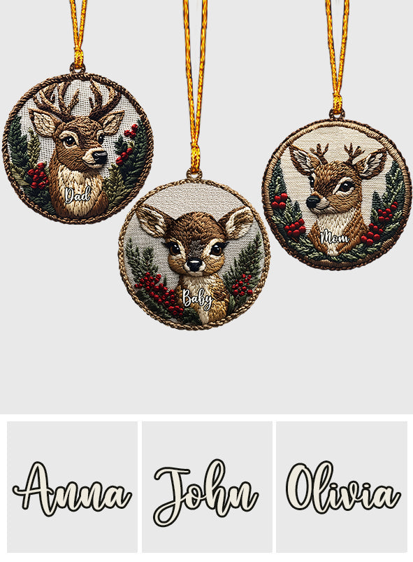 Deer Family - Personalized Family Ornament