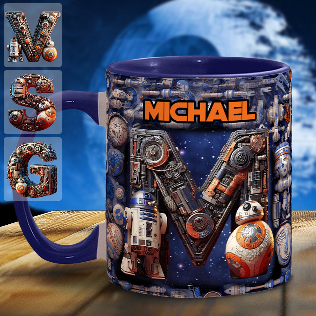 The Force Letter - Personalized The Force Accent Mug