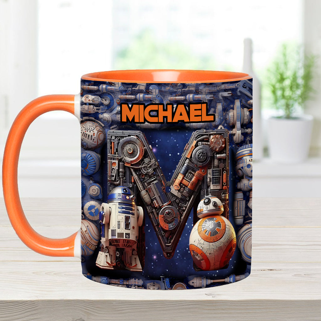 The Force Letter - Personalized The Force Accent Mug