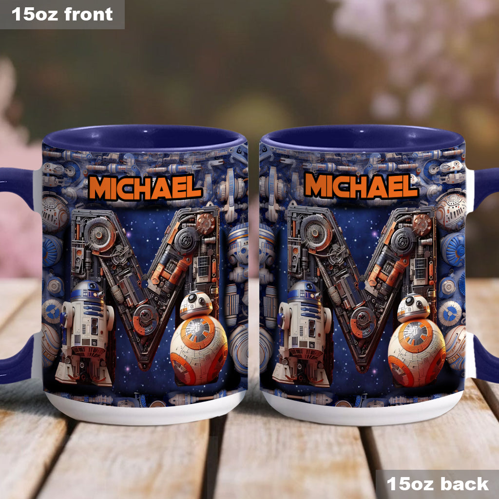 The Force Letter - Personalized The Force Accent Mug