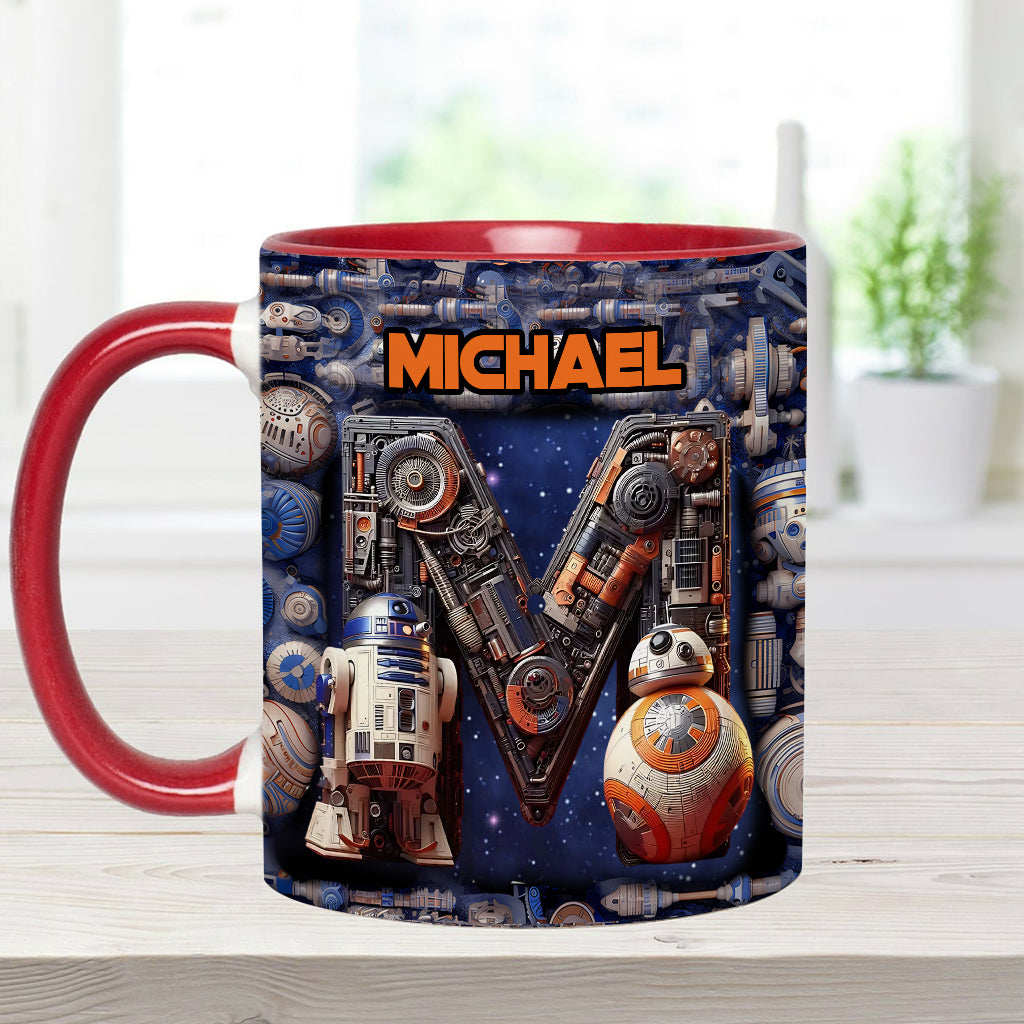 The Force Letter - Personalized The Force Accent Mug