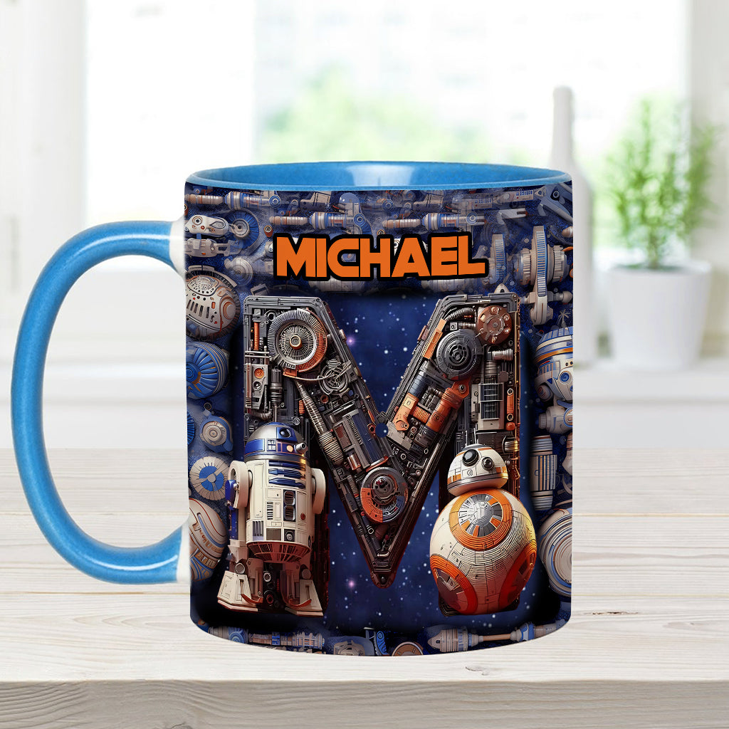 The Force Letter - Personalized The Force Accent Mug