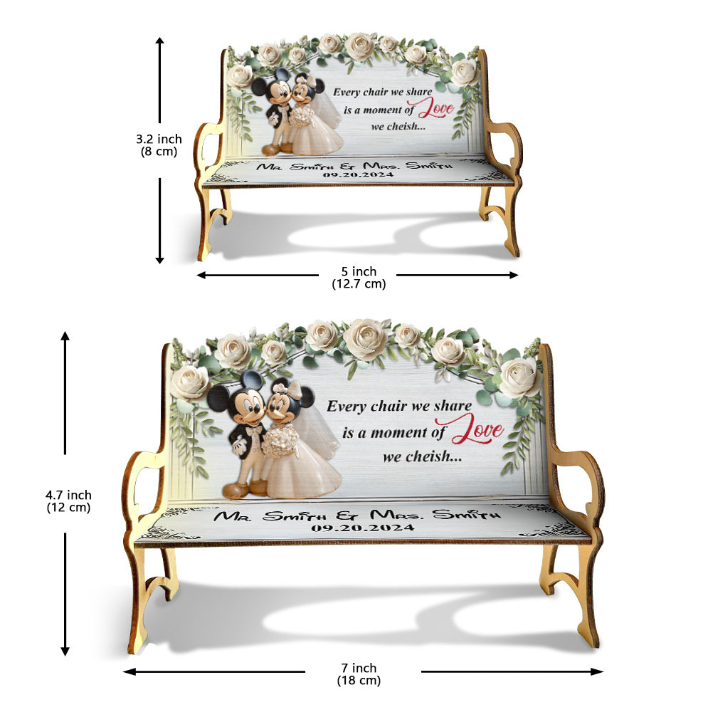 Every Chair We Share - Personalized Mouse Wooden Bench