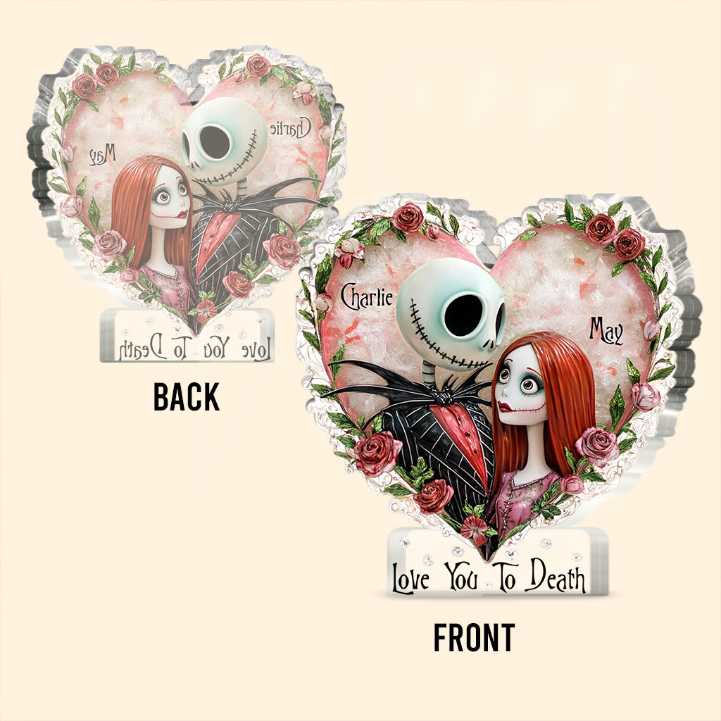 Love You To Death - Personalized Nightmare Custom Shaped Acrylic Plaque