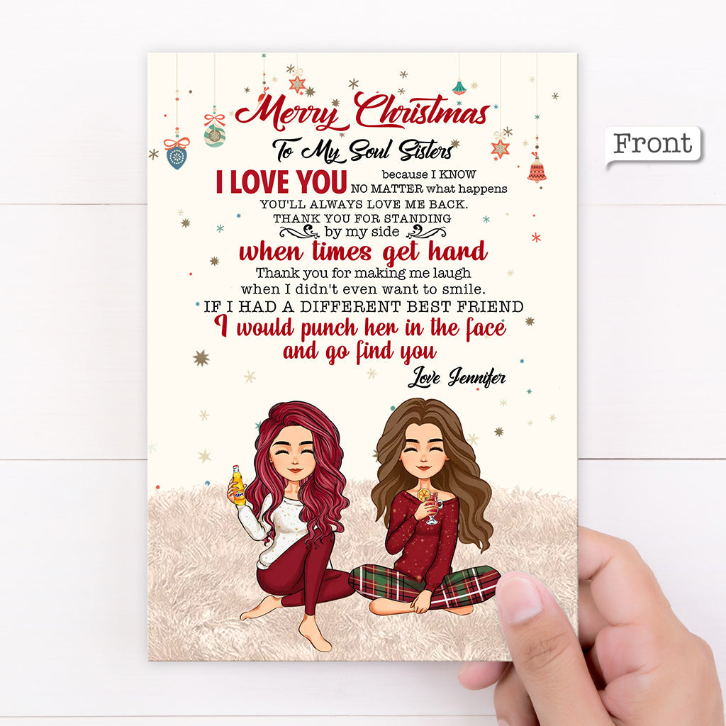 Personalized Greeting Gift Card Merry Christmas