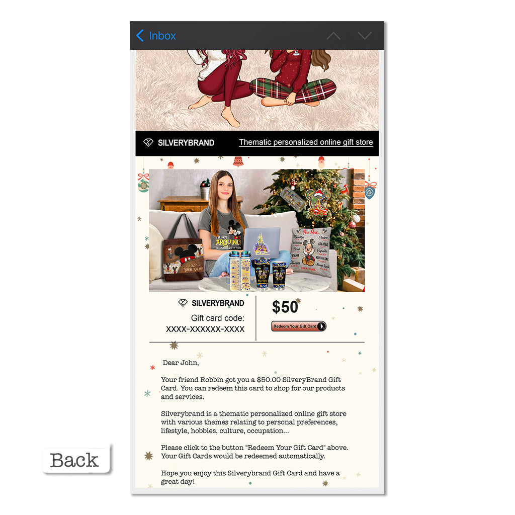 Personalized Greeting Gift Card Merry Christmas