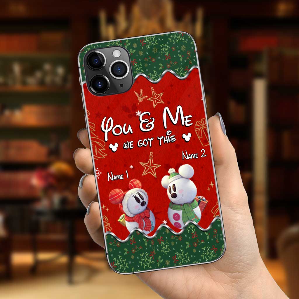 You & Me - Personalized Christmas Mouse Phone Case